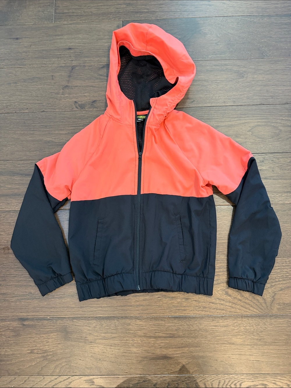 Athletic Works Girls Colorblock Hooded Windbreaker Jacket - Medium 7/8 - C34-115